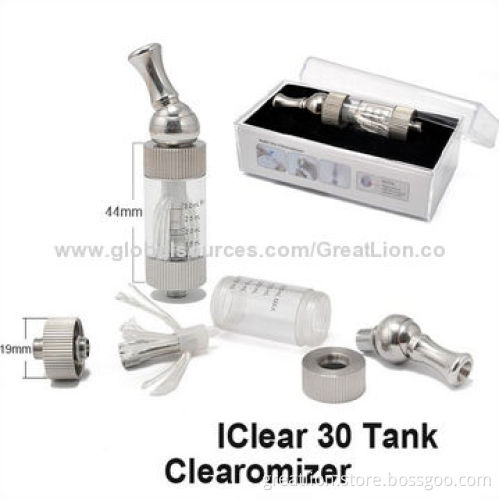 E Cigarette iClear 30 Clearomizer with Dual Coil Replaceable and 360 Rotating Design